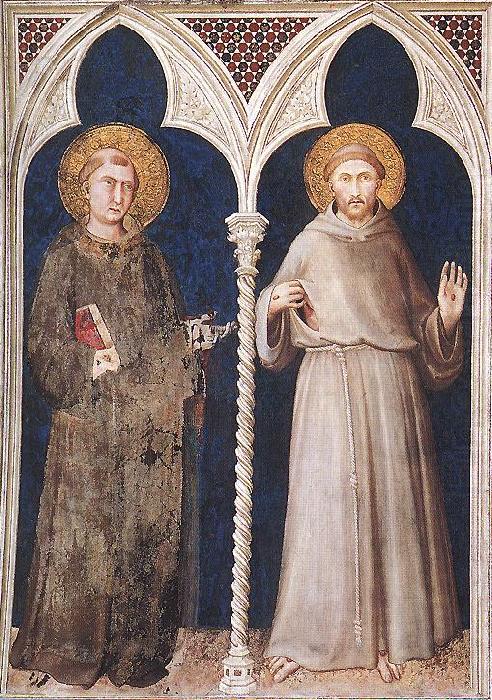 St Anthony and St Francis, Simone Martini